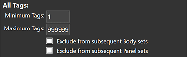 Screenshot of Multiple Properties screenshot of multiple Tag Filter properties