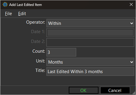 screenshot of Last Edited term with example property values