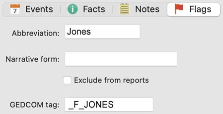 Person Flag Preferences screenshot of person flag preferences in Reunion
