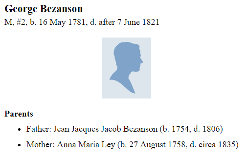 screenshot of HTML page with silhouette image on the left of some text