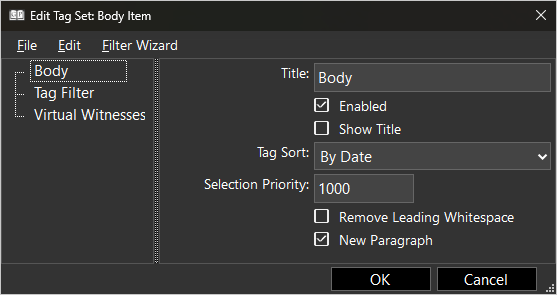 Screenshot of Body Tag Set Item screenshot of Body Tag Set Item